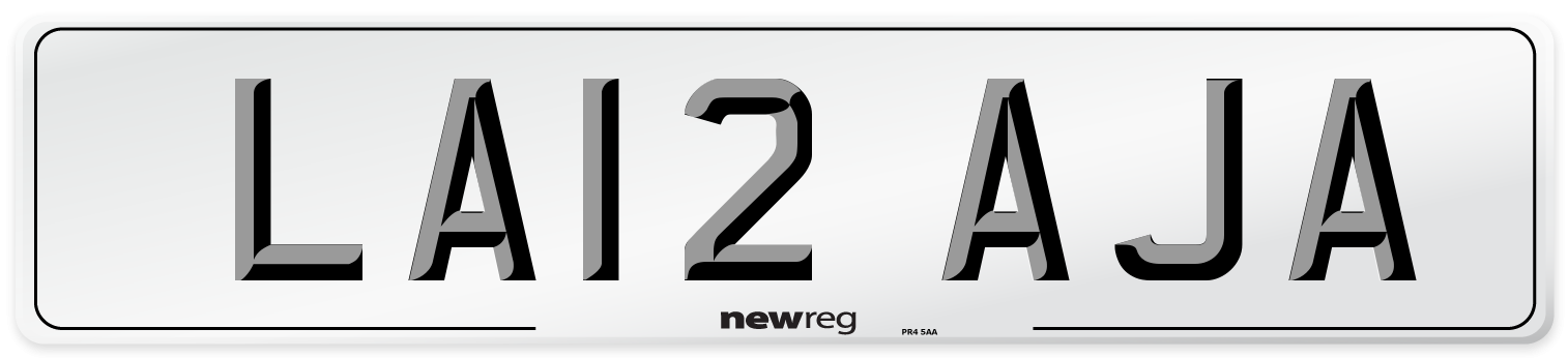 LA12 AJA Number Plate from New Reg